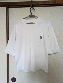 【最終価格】Disney ミッキーマウス 5分袖 Tシャツ Mサイズ ホワイト