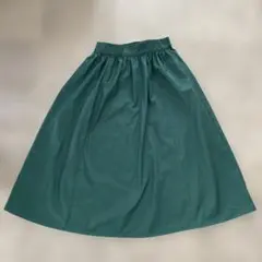 earth music&ecology グリーン フレアスカート M