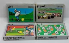FC 任天堂銀箱4本セット 任天堂 箱付 中古 ゴルフ他