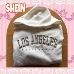 SHEIN ロサンゼルスプリントフード付パーカー　サイズ12Y【150cm位】