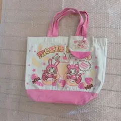 mezzo piano トートバッグ 大きめ　ミニポーチ付き