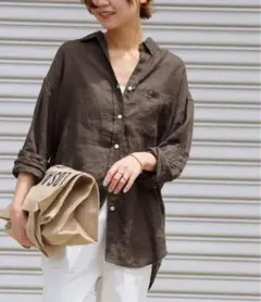 ジャーナルスタンダードレリューム　No.66フレンチリネンビッグスキッパーシャツ