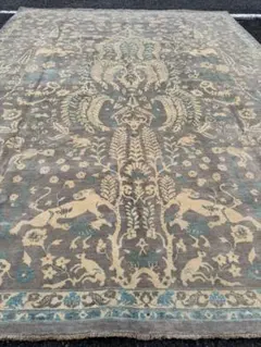 ペルシャ 手作りタブリーズ ラグ 273x360cm