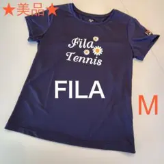 美品☆FILA フィラ　テニス　Tシャツ　半袖　トップス　マーガレット　送料無料