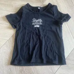 黒のプリント　肩出しTシャツ 140サイズ