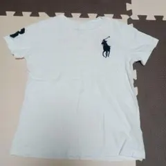 ポロプレイヤー刺繍ホワイトTシャツ