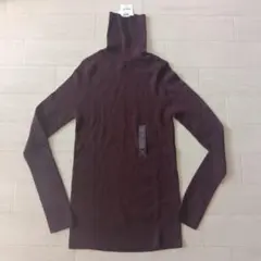 レディース タートルネックセーター Mサイズ Wine色