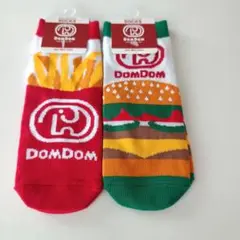 DOMDOM ドムドムハンバーガー靴下２枚セット新品未使用品タグ付き