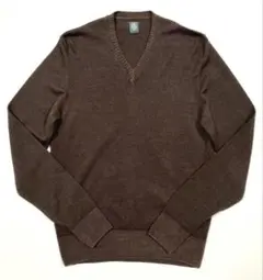 ★美品「eleventy」ガーメントダイ ウールVネックセーター イタリア製　M