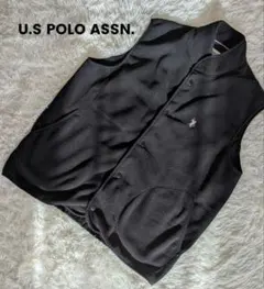 U.S. POLO ASSN. ベスト レディース ブラック Ｌ