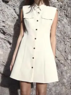ZARA クレープミニワンピース