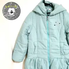 ★古着★CRT CUTIEミントグリーン ドット柄 フリル裾 コート