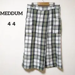 12-6【メデューム】大きいサイズ　ミモレ丈スカート　チェック