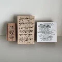 木製手書き風スタンプセット　3個セット