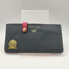 エーディーエムジェー　長財布　財布　スリムウォレット　ネイビーのサムネイル