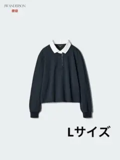 【美品】UNIQLO ユニクロ JWA ボクシーラガーポロシャツカラーネイビー