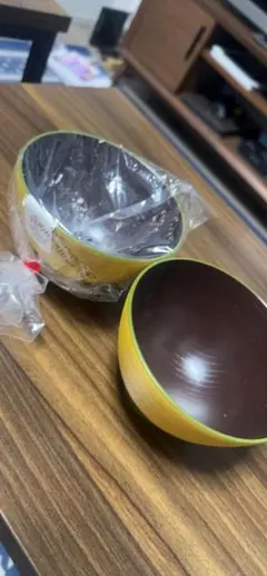 JAPAMO ボウル 2個セット ブラウン イエロー