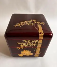 輪島塗り 2段弁当箱 重箱 漆器 昭和レトロ 2個セット＋オマケ（6/16
