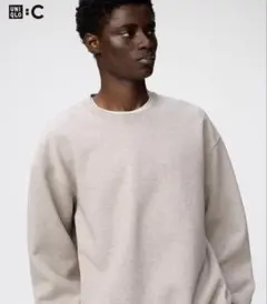 UNIQLO ユニクロ オーバーサイズスウェットシャツ S ベージュ