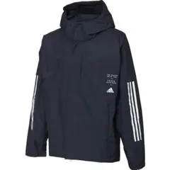 アディダス スリーストライプス　ウインドブレーカー　裏起毛　ナイロンジャケット