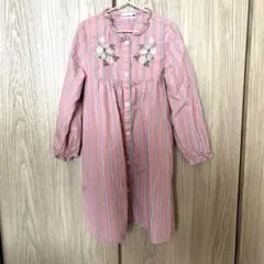 【branshes】ストライプ　ワンピース　ピンク　キッズ　110センチ