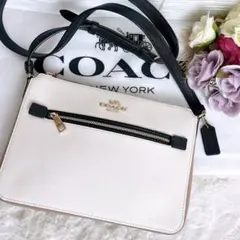 極美品☆COACHコーチ ショルダーバッグ カメラバッグ ベージュ レザー