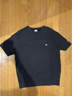 Champion チャンピオン 半袖スウェット クルーネック ブラック XL