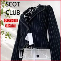 タグ付き未使用★スコットクラブ★ストライプ柄テーラードジャケット バックリボンMのサムネイル