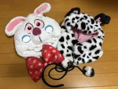 ディズニー　アリス　白うさぎ　被り物　101匹わんちゃん　リボンカチューシャ