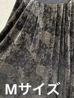 花柄ロングスカート　ベロア　Mサイズ　美品　アジアン　チチカカ系