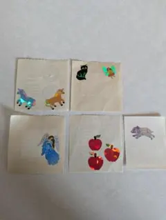 ミセスグロスマン、サンディライオン カラフルな花と昆虫のシール