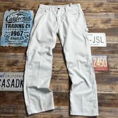 た*け様 Dickies ペインターパンツ ホワイト W32 ワークパンツ 古着