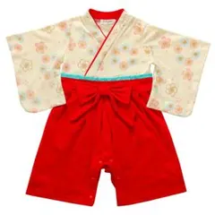 新品 ８０ はかま ロンパース 女の子 ひなまつり 初節句 お食い初め 百日祝い