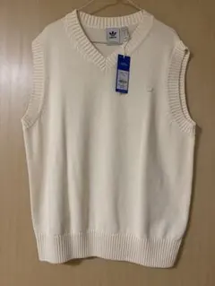 限界値 アディダス ニット ベスト ホワイト 定価より58％OFF