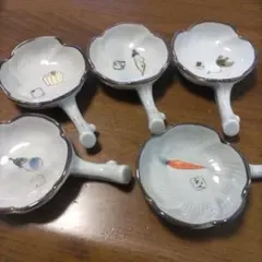 野菜イラストの陶器製箸置き5個セット