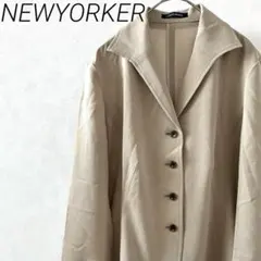 NEWYORKER テーラードジャケット 袖スリット シンプル 羽織り きれいめ