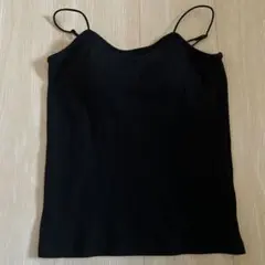 【未着用】カップ付キャミ キャミソール ブラック S