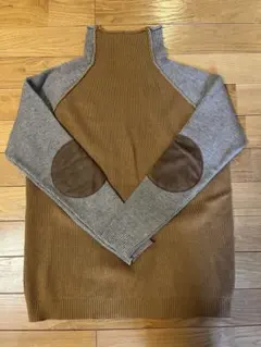 タートルネック ブラウン