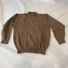 TASS FINDER 100%ウール セーター M-L ブラウン系