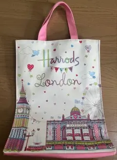 Harrods クラウン柄 トートバッグ ホワイト - メルカリ