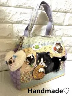 ハンドメイド♡コヤンイサムチョンリトルヤーン 春カラートートバッグ