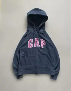 青*.様 OLD GAP ジップパーカー ネイビー ピンク 00s