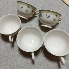NARUMI 花柄ティーカップ5個ソーサー5個とデザート皿5枚セット　未使用品