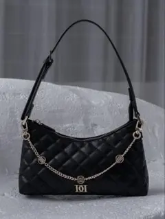 Darich ダーリッチ キルティングチェーンハンドミニバッグ ブラック BLK