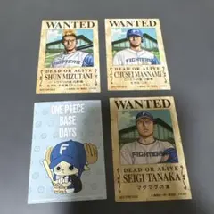 北海道日本ハムファイターズ　ワンピースコラボ　ステッカー　4枚セット