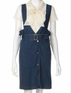 Lily Brown デニム サロペットスカート