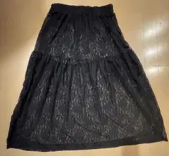 ティアードスカート 黒