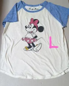 Disney ミニーマウス Tシャツ 半袖 ラグラン Lのサムネイル