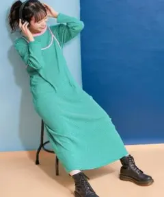 HELLO.SANFRANCISCO ロンtee付きボーダーキャミワンピース