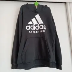 adidas フード付きトレーナー 長袖　黒